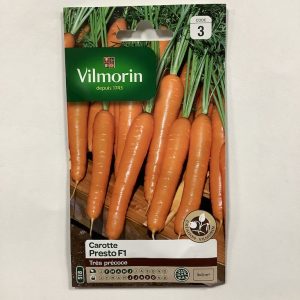 Sachet recto de graines de carotte Presto F1
